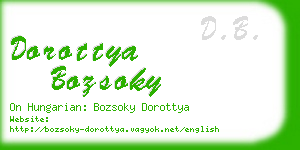 dorottya bozsoky business card